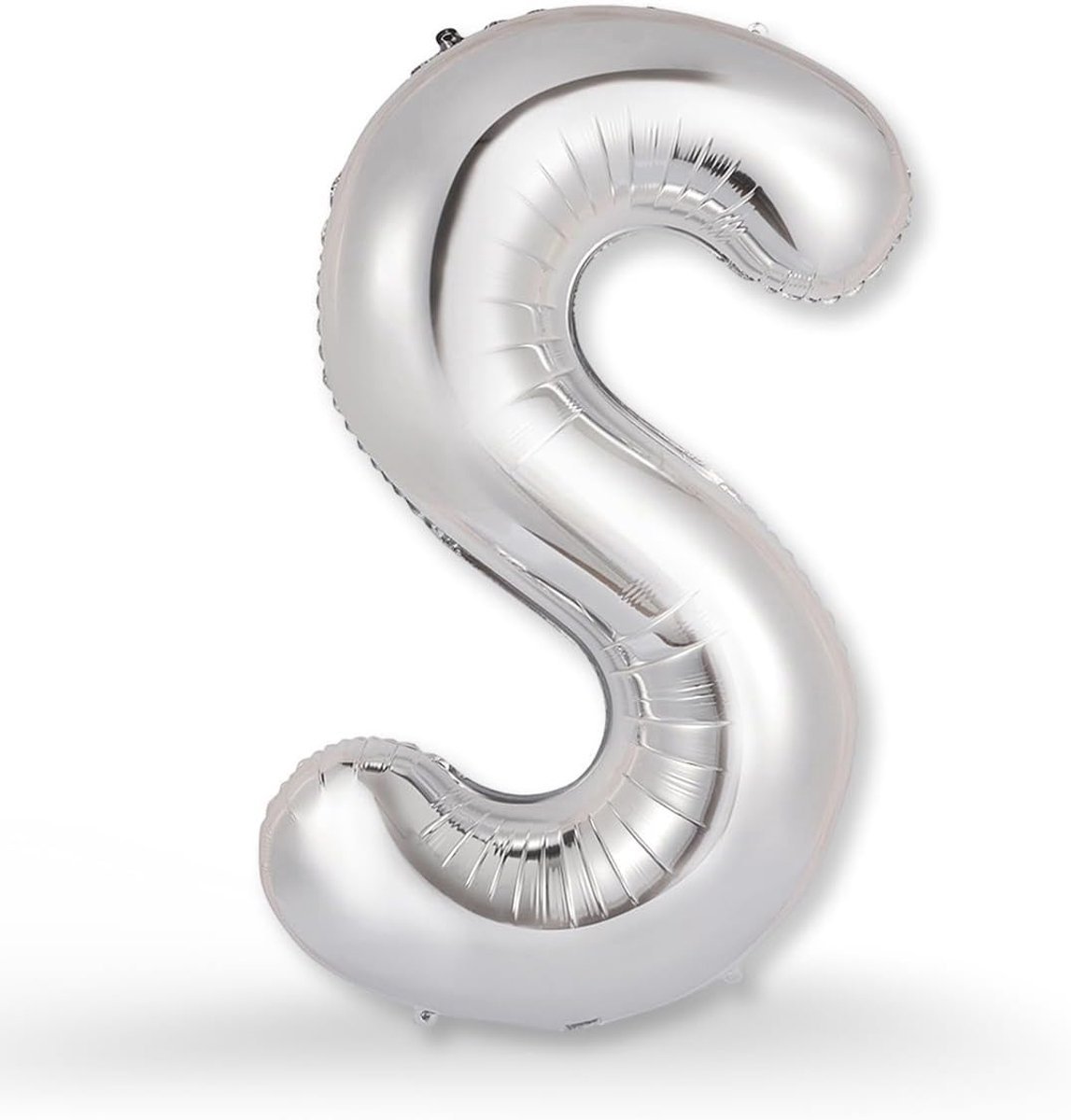 XXL Folie Ballonletters S Zilver - Reusachtig 100 cm - Versterkt Materiaal - Perfect voor Feestdecoratie - ShopVlot