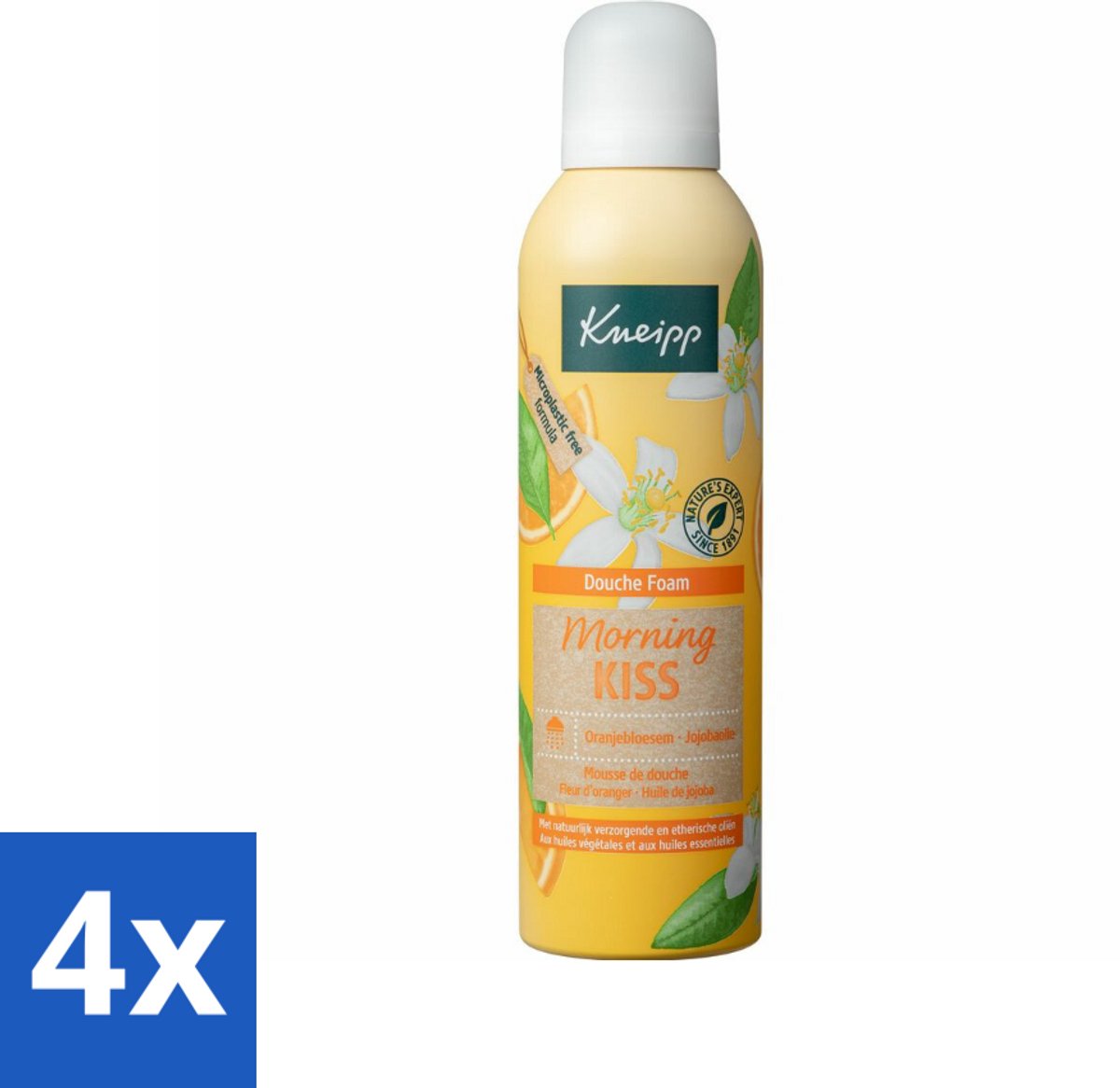 Kneipp - Douche schuim - Morning Kiss - Oranjebloesem - 200 ml - Voordeelverpakking - 4 stuks
