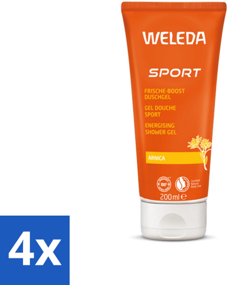 WELEDA - Douchegel Sport - Arnica - 200 ml - Voordeelverpakking - 4 stuks