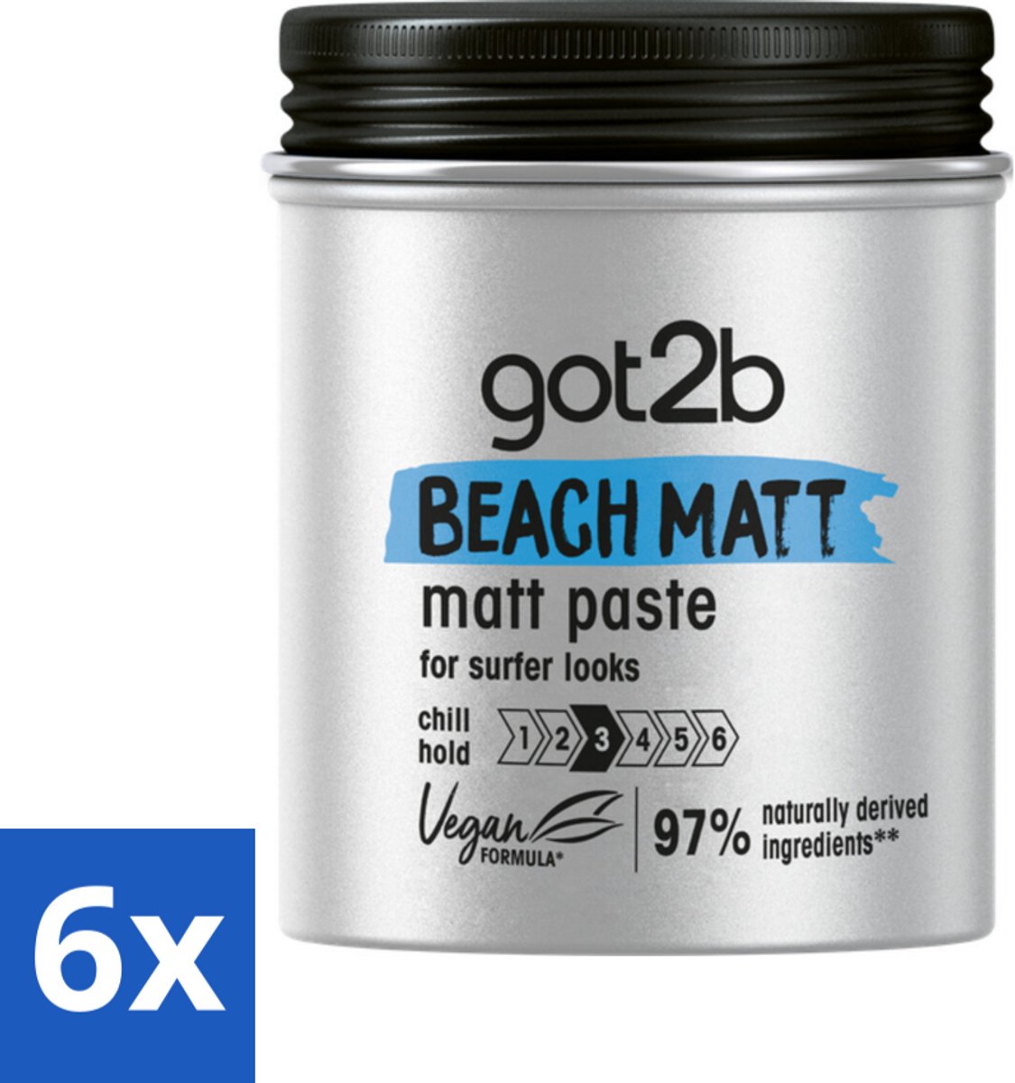 Got2B - Styling Paste - Beach Matt - 100 ml - Voordeelverpakking - 6 stuks