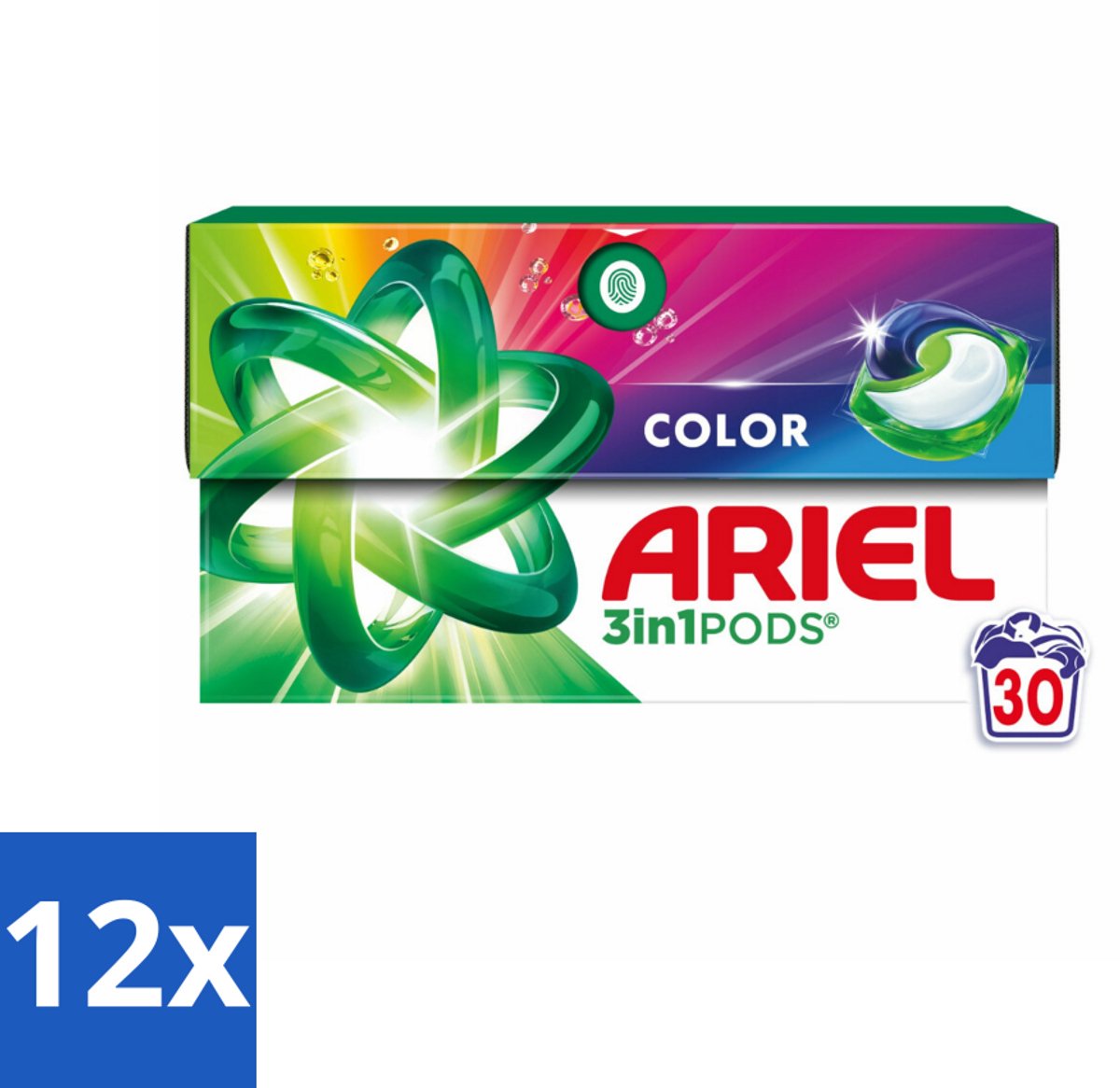 Ariel - 3in1 Wasmiddel Pods - Color - 30 Pods - Voordeelverpakking - 12 stuks
