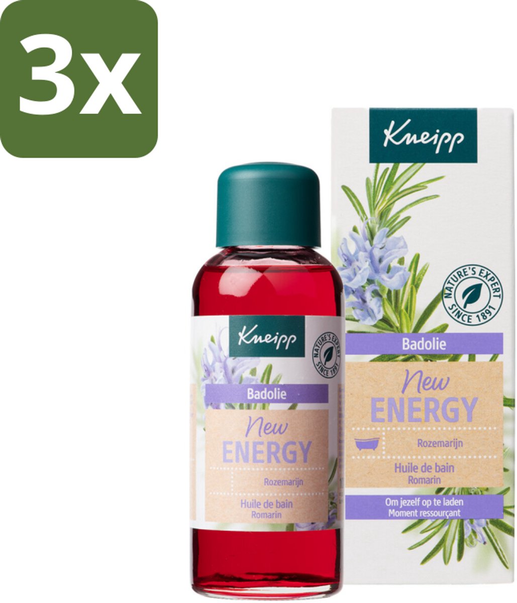 Kneipp - Badolie - Rozemarijn - Voor nieuwe energie - 100 ml - Bulkverpakking - 3 stuks