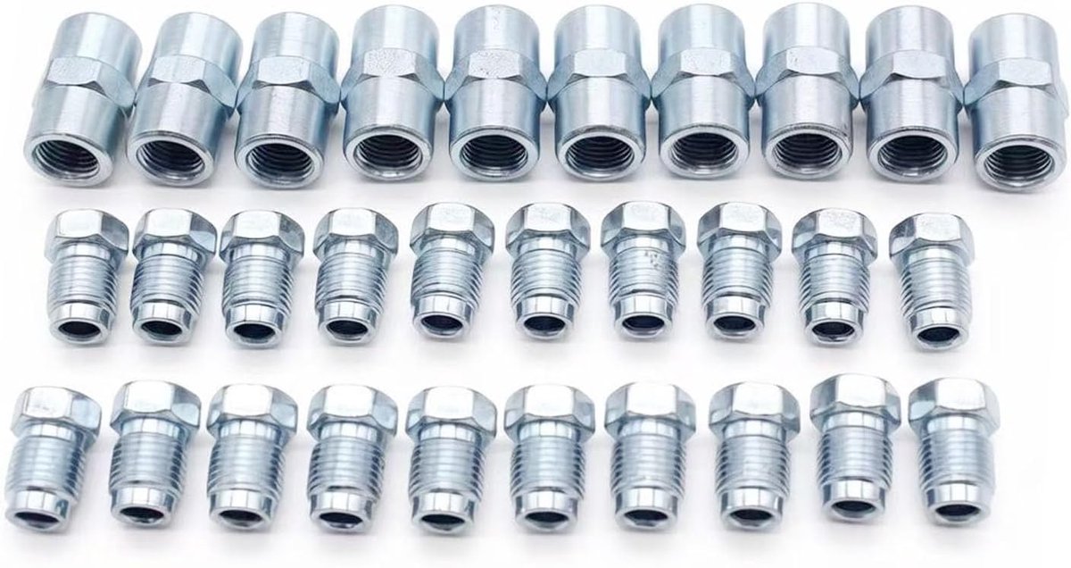 Schoefverbinding 10 x M10 x 1 - Connector voor remleiding 4,8mm - Flens type F - Ideaal voor remsystemen - ShopVlot