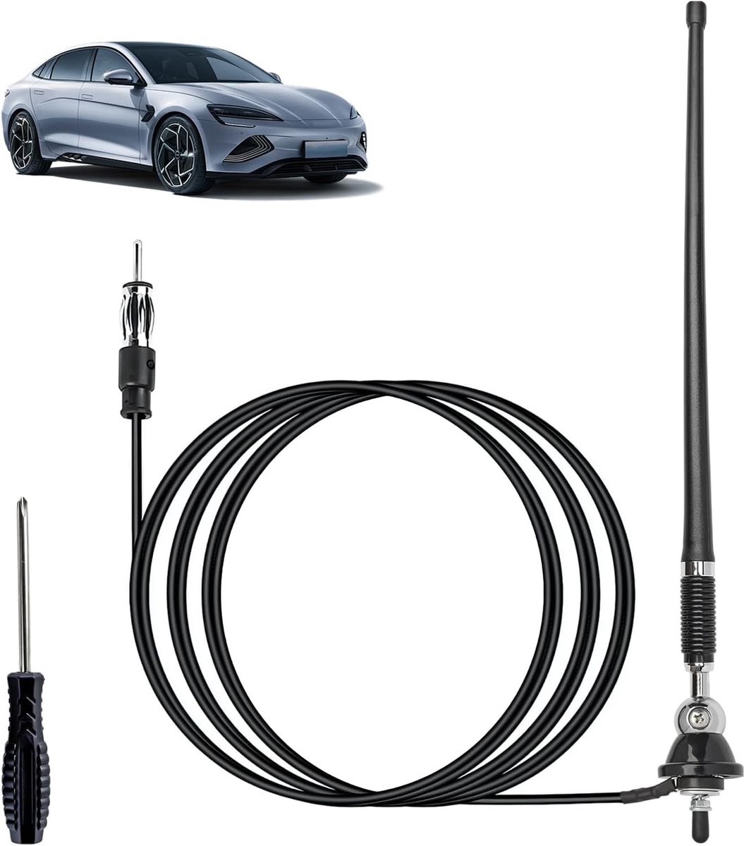 Maritieme radio antenne 16 inch - flexibele rubberen antenne - uitstekende FM/AM ontvangst - ShopVlot