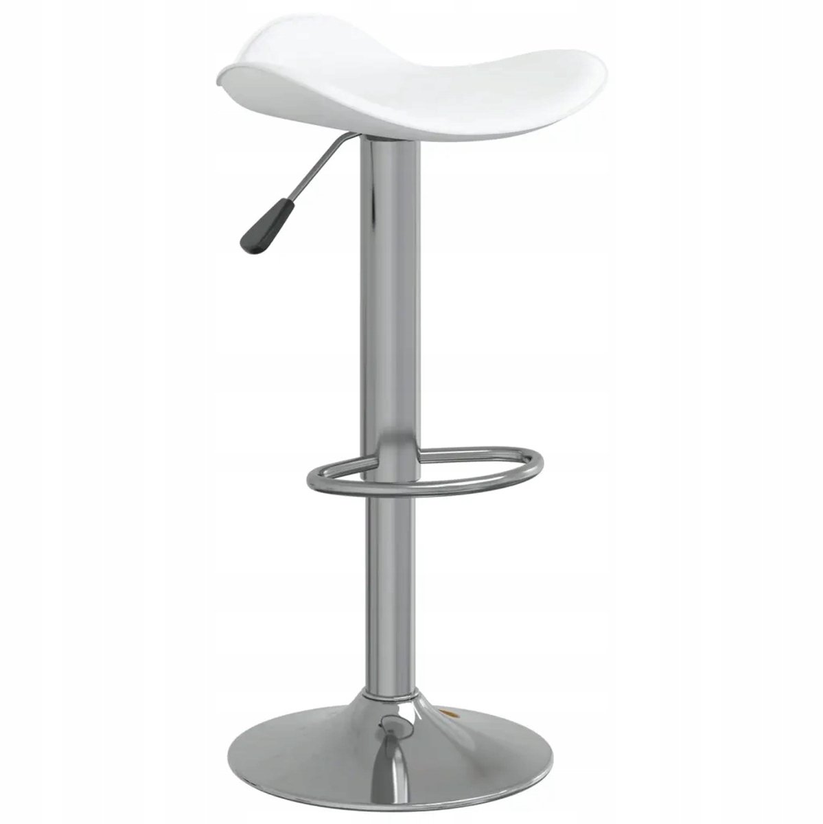 Witte barkruk, draaibaar, in hoogte verstelbaar (44x44x60-81 cm)