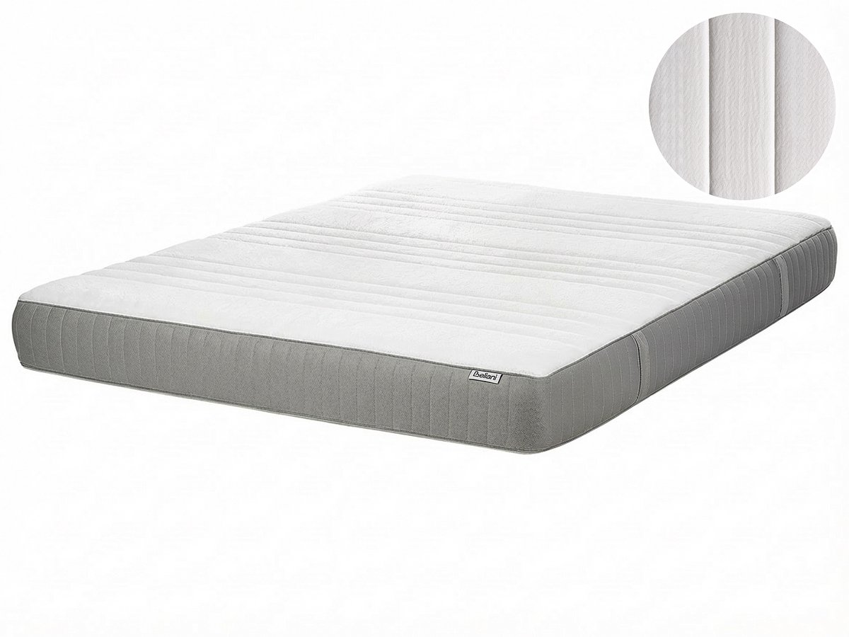 Beliani WHISPER - Traagschuimmatras stevig - Wit - 180 x 200 cm - Polyester