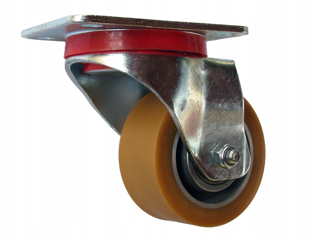 Zwenkbaar wiel met polyurethaan loopvlak, Ø 80 mm, 200 kg