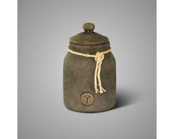 Brynxz decoratie pot- Pot and Top with Rope Majestic Brown M
