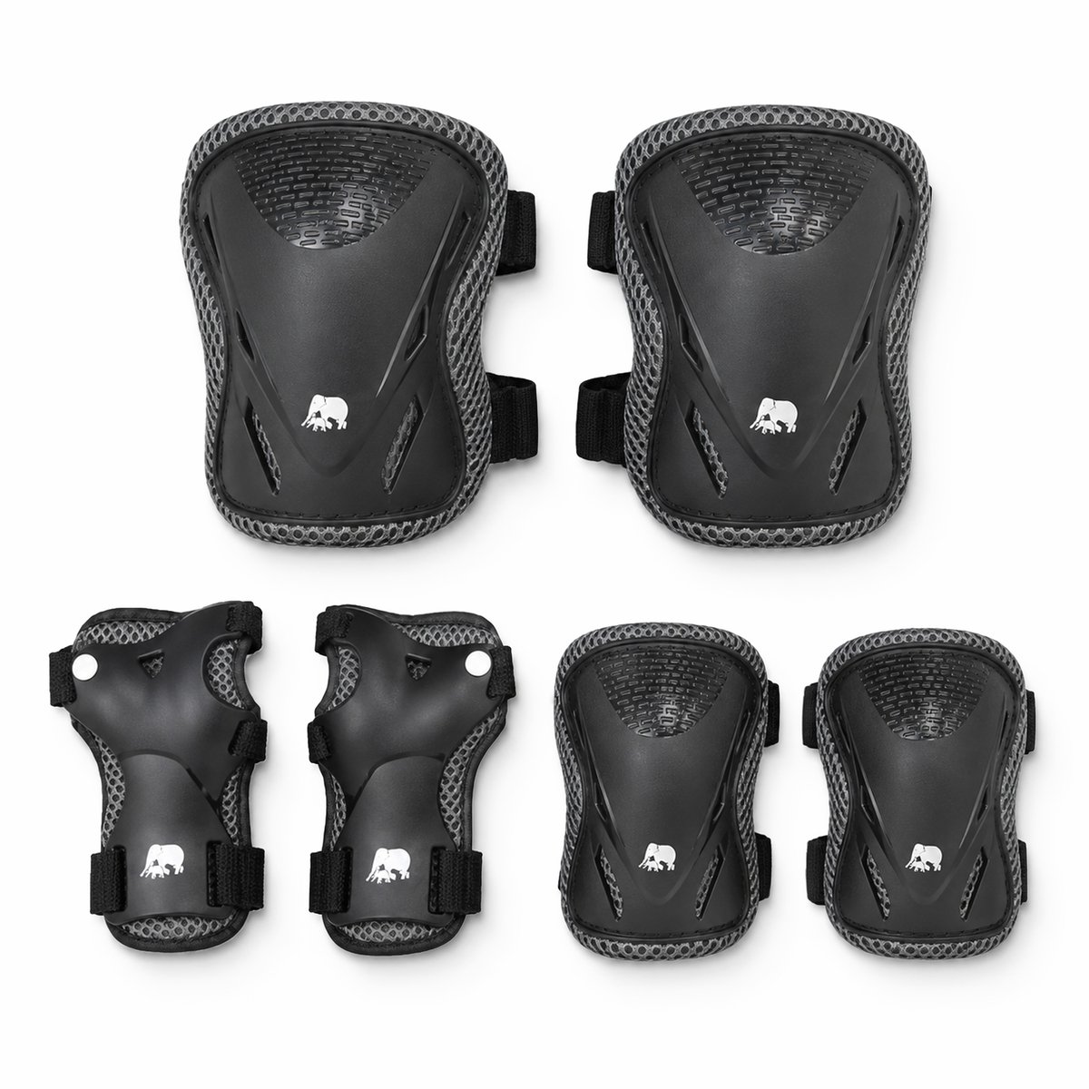 Deryan Safety Pads - Beschermersset voor Kinderen - Zwart