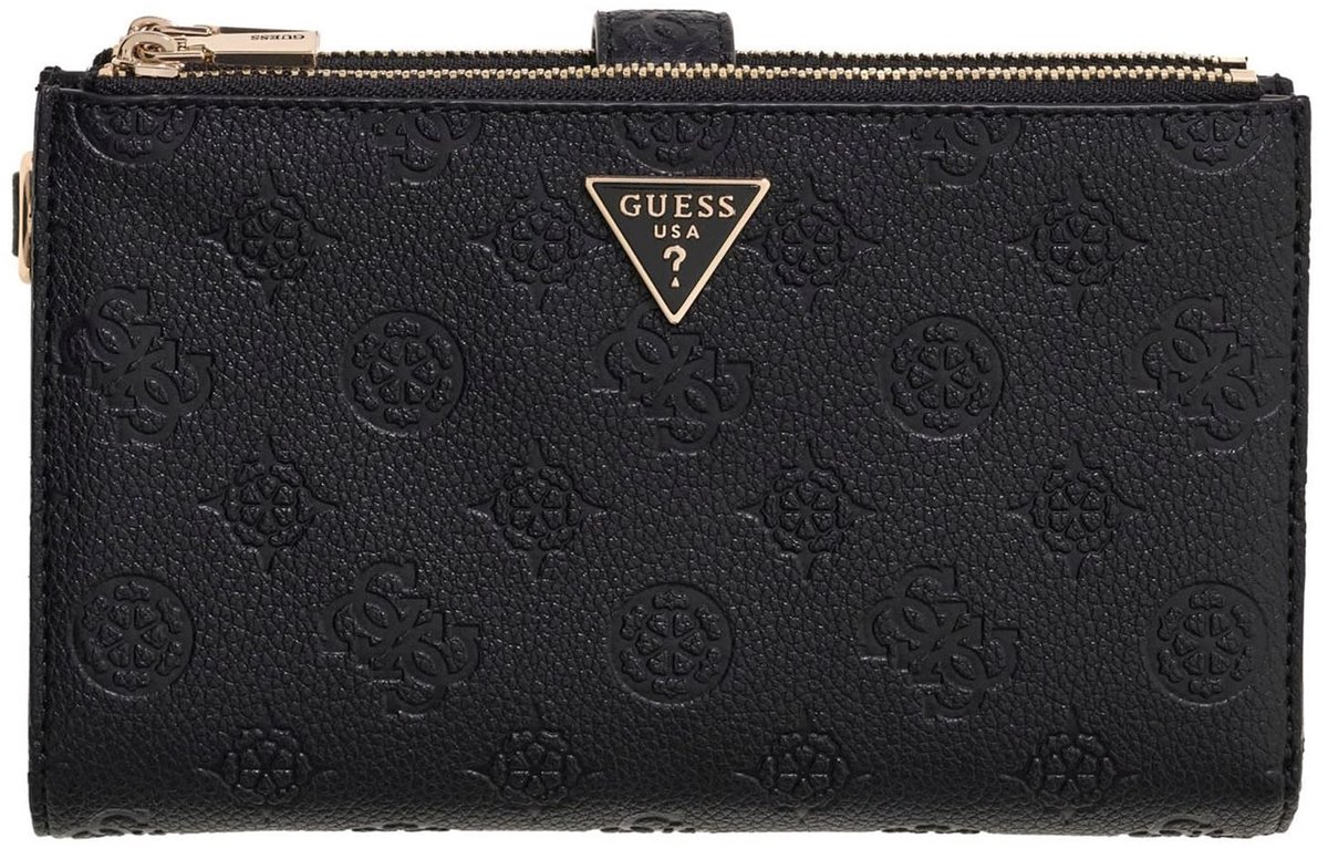 GUESS portemonnee Blake SLG Double Zip Organizer Black Logo zwart