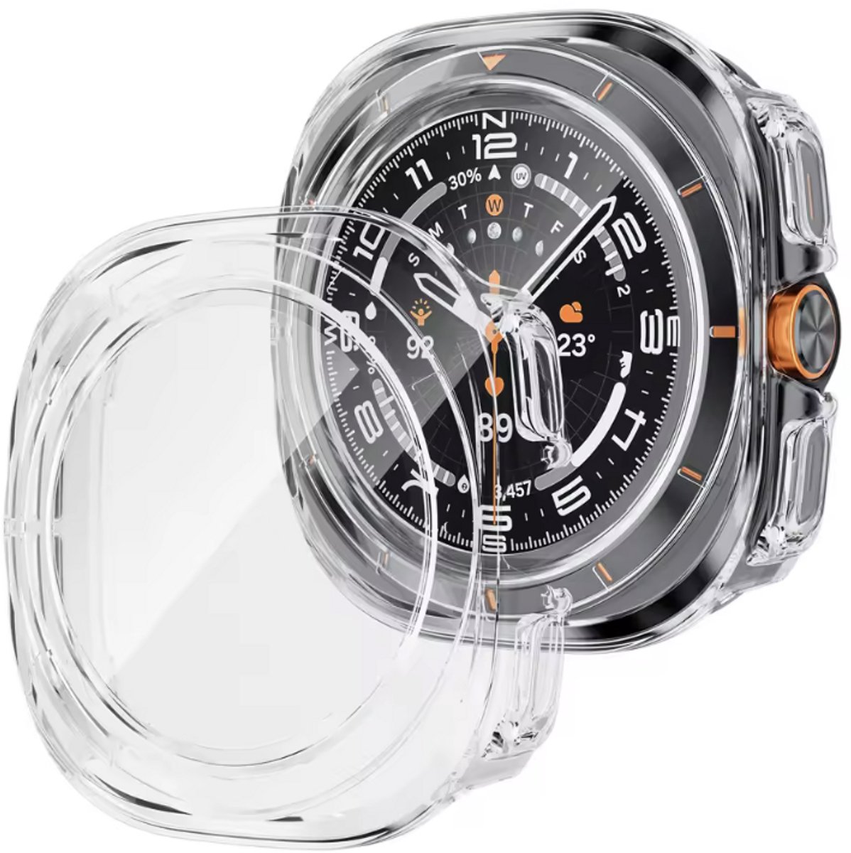 Beschermkapje geschikt voor Samsung Galaxy Ultra - Transparant - Smartwatch cover 47MM - Beschermhoesje - 1 stuk - CHPN