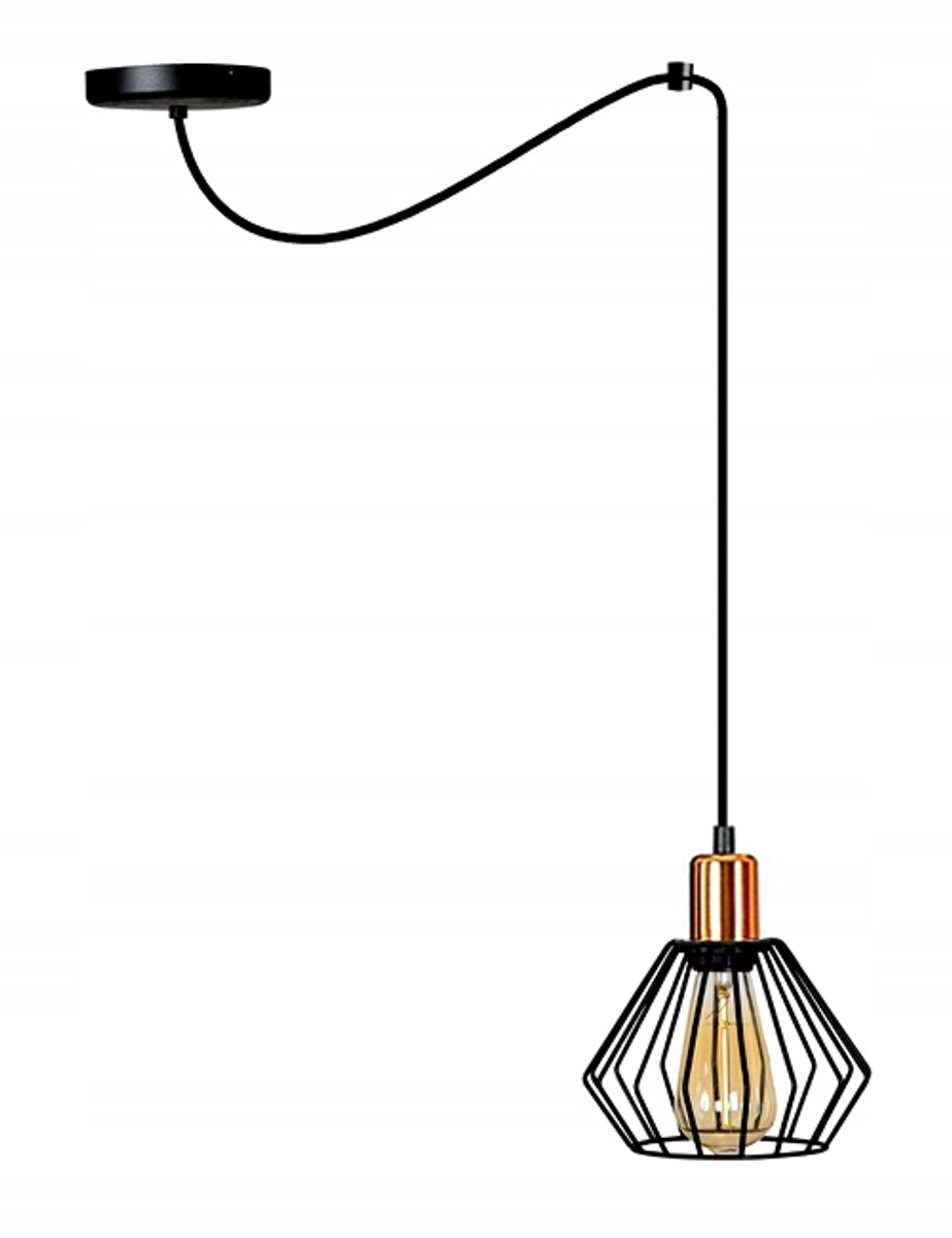 Hanglamp Diamant Spider Metaal Zwart E27