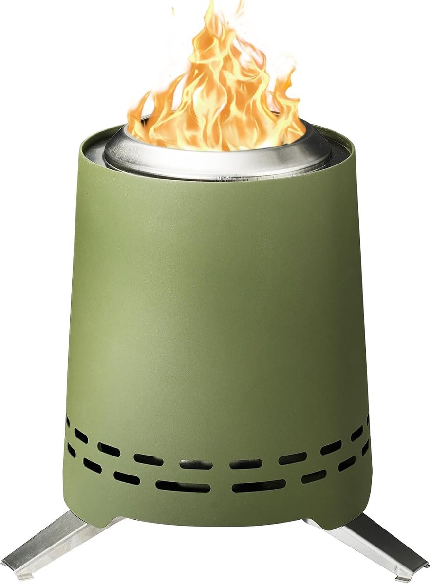 Onlyfire Mini Fire Bowl - Portable Table Fire - with Stand, Carrying Bag - Works on Pellets or Wood - ShopVlot