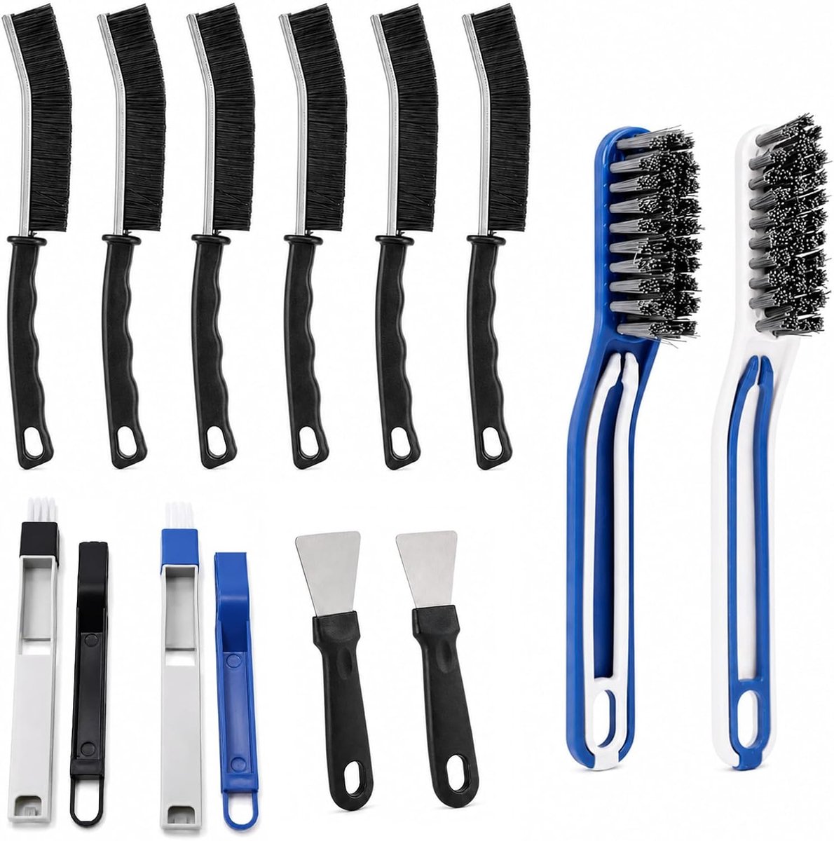 14 Pezzi Spazzola Pulizia Fessure, con Setole Dure, Spazzola Fughe Piastrelle e Angoli Multifunzionale per Bagno - ShopVlot