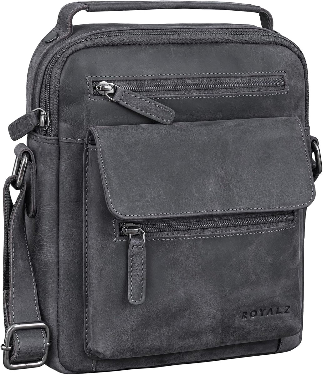 ROYALZ Chandler Men's Modern Shoulder Bag Small Leather Perfect as Shoulder Bag for Men Everyday Crossbody Mini - ShopVlot