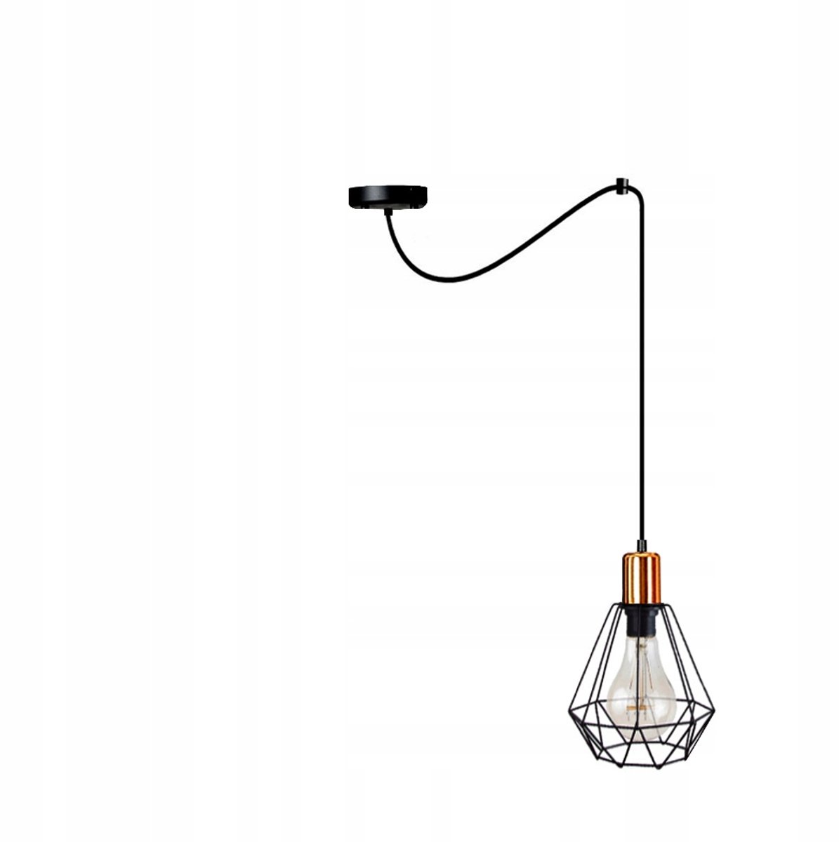 Hanglamp Diamant Draad Zwart E27