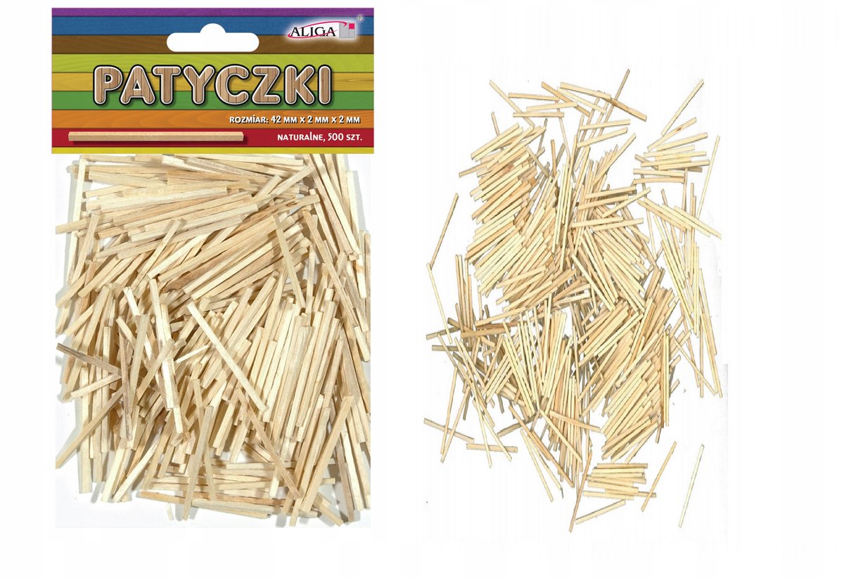 500 Stuks Natuurlijke Houten Stokjes voor Knutselen - 42x2x2mm