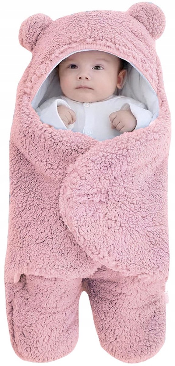 Baby Cocoon Slaapzakje met Kap - Zacht Roze - 0-3 Maanden