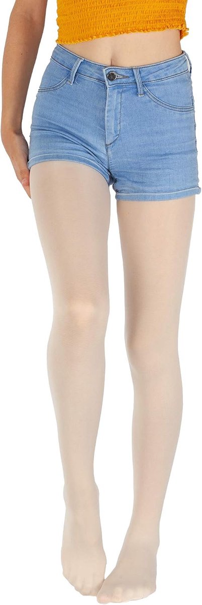 Giulia Tights girls microfibre 40 den size 104-158 semi-transparent coloured, Panna - ShopVlot