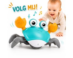 Joyage Krab Fijne Motoriek Speelgoed - Leren kruipen - Sensorisch speelgoed baby 0 jaar - Baby Speelgoed 6 maanden 1 jaar meisjes Montessori speelgoed - Meisjes speelgoed 2 jaar jongens Kinderspeelgoed 3 jaar Peuter speelgoed educatief speelgoed
