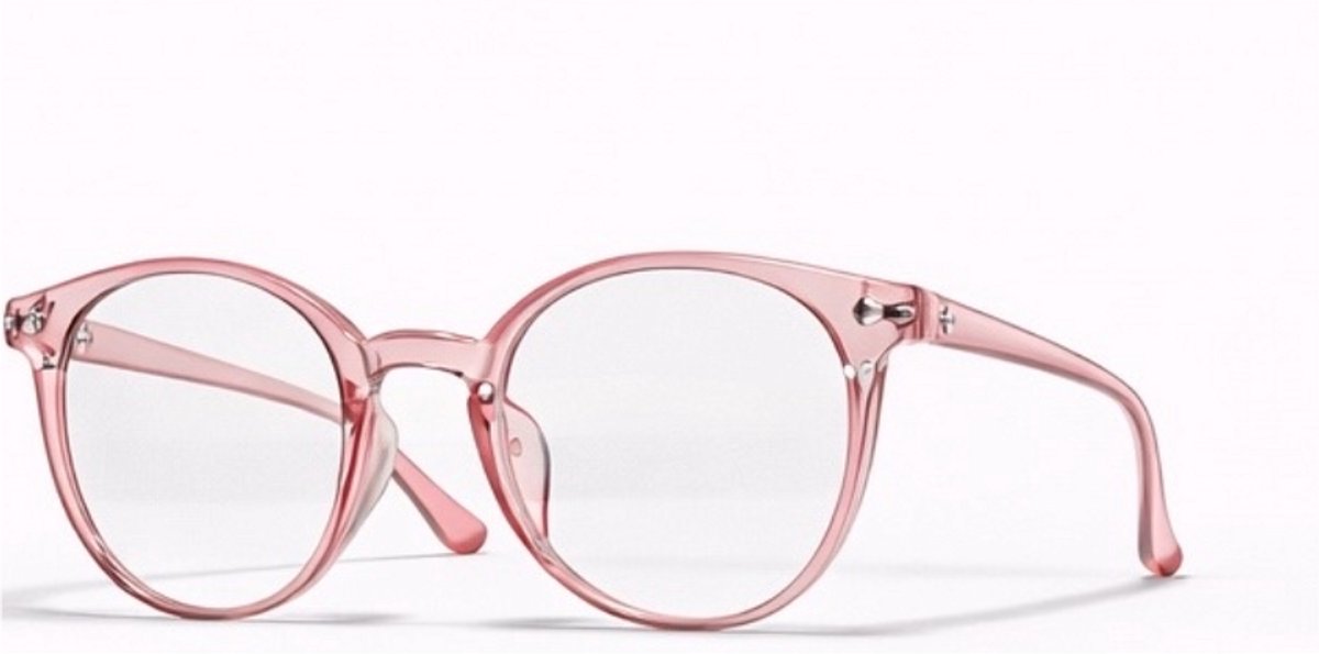 computerbril.shop® Beeldschermbril | LYLE | Lichtgewicht Blauwlichtbril | Roze | Blue Filter Glasses | Anti Blauw Licht Bril Zonder Sterkte 0.00