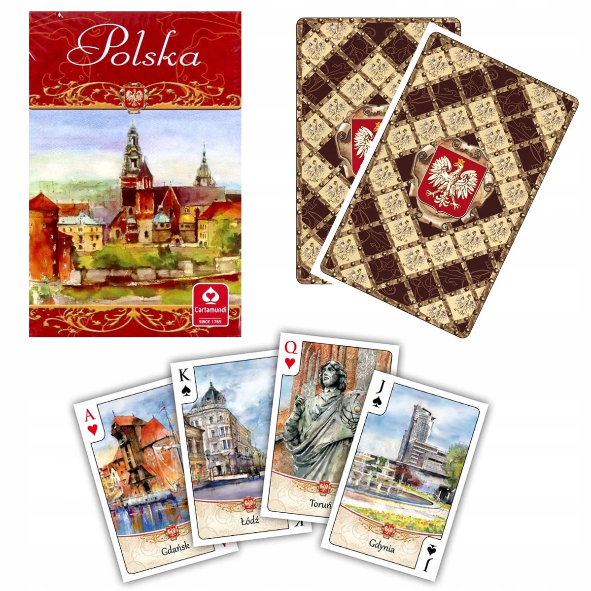 Speelkaarten Polen Aquarel - 55 kaarten, cadeau dodge