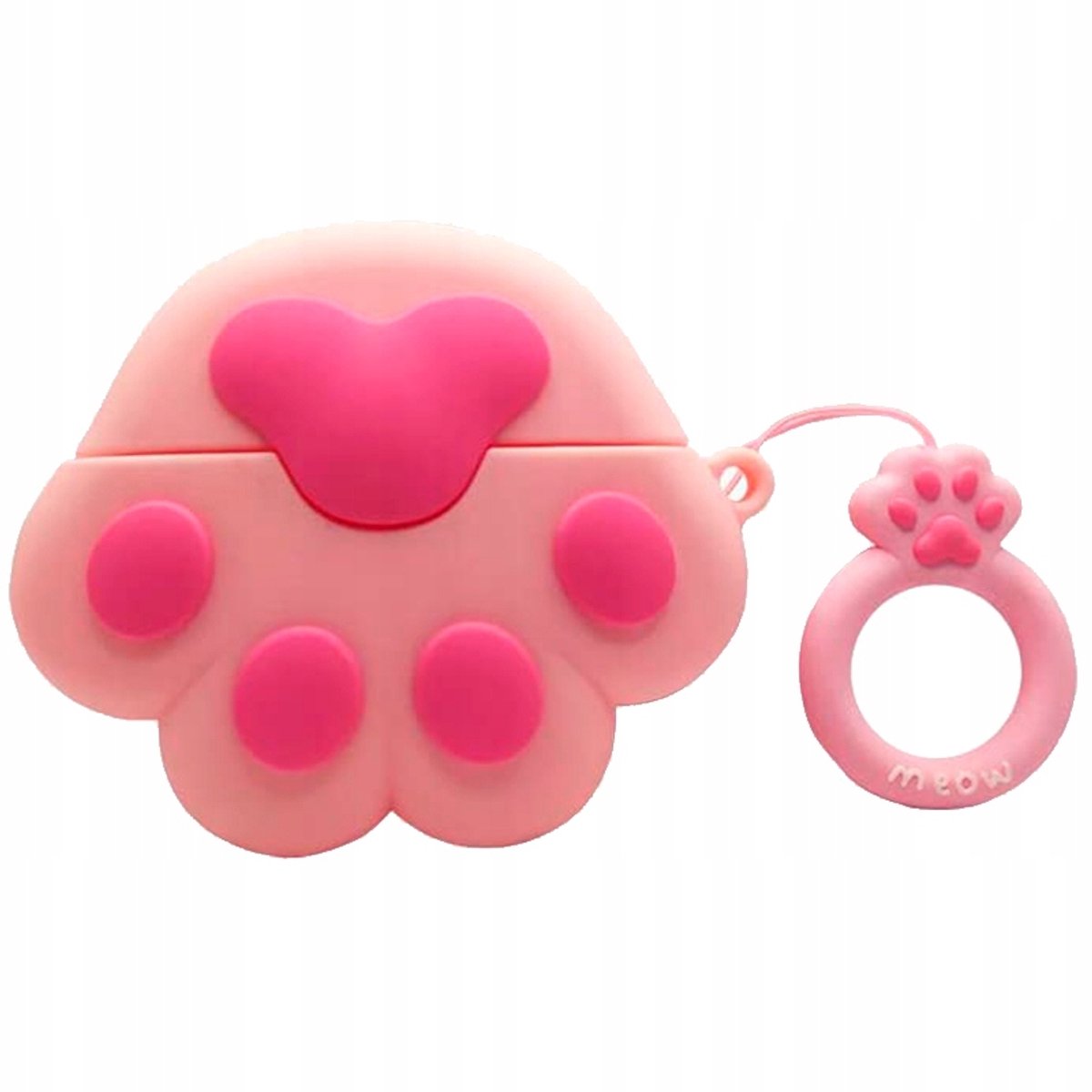 Merkloos 3D Kattenpootje Siliconen Hoesje voor AirPods 1 & 2