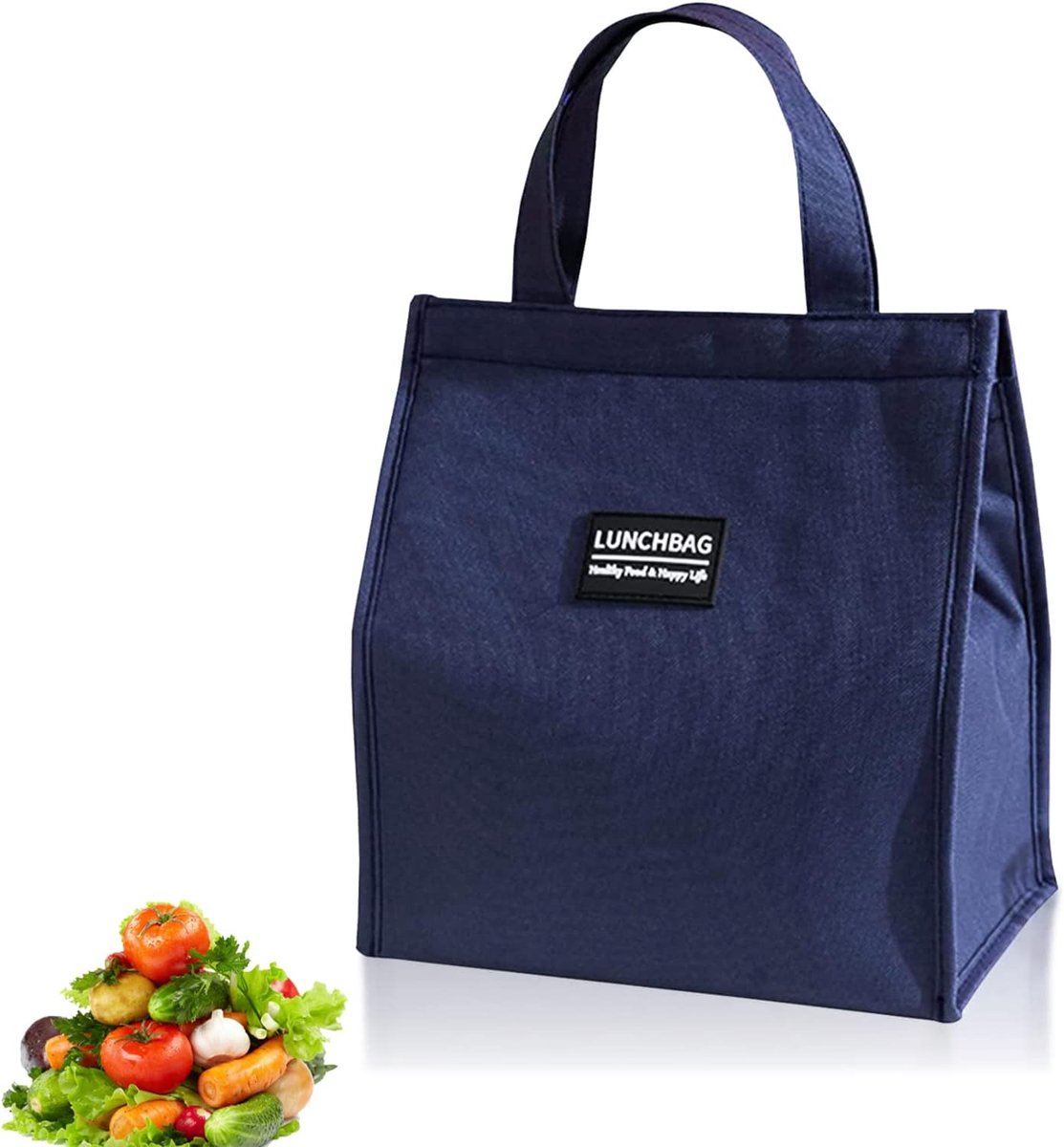 Lunch Bag, Cooler Bag Compartment, Foldable, Portable Picnic Bag, Rectangular Aluminium Foil Lunch Bag, for Picnics - ShopVlot