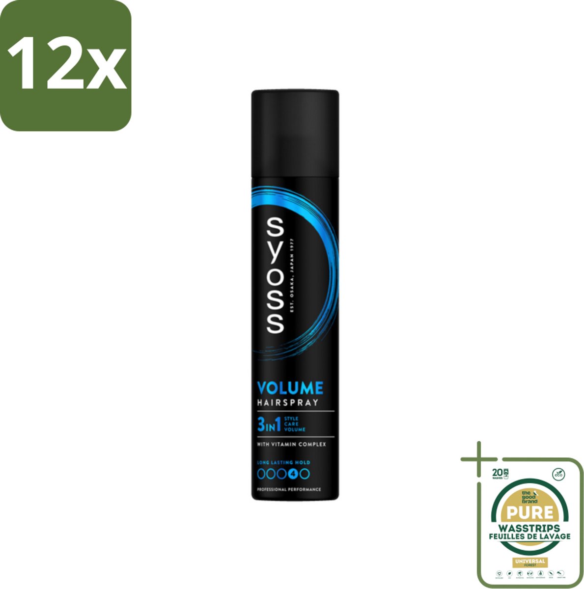 Syoss - Volume - Haarspray - Lift & Volume - 300 ml - Voordeelverpakking - 12 stuks - Haar fixeren - Volume geven haar
