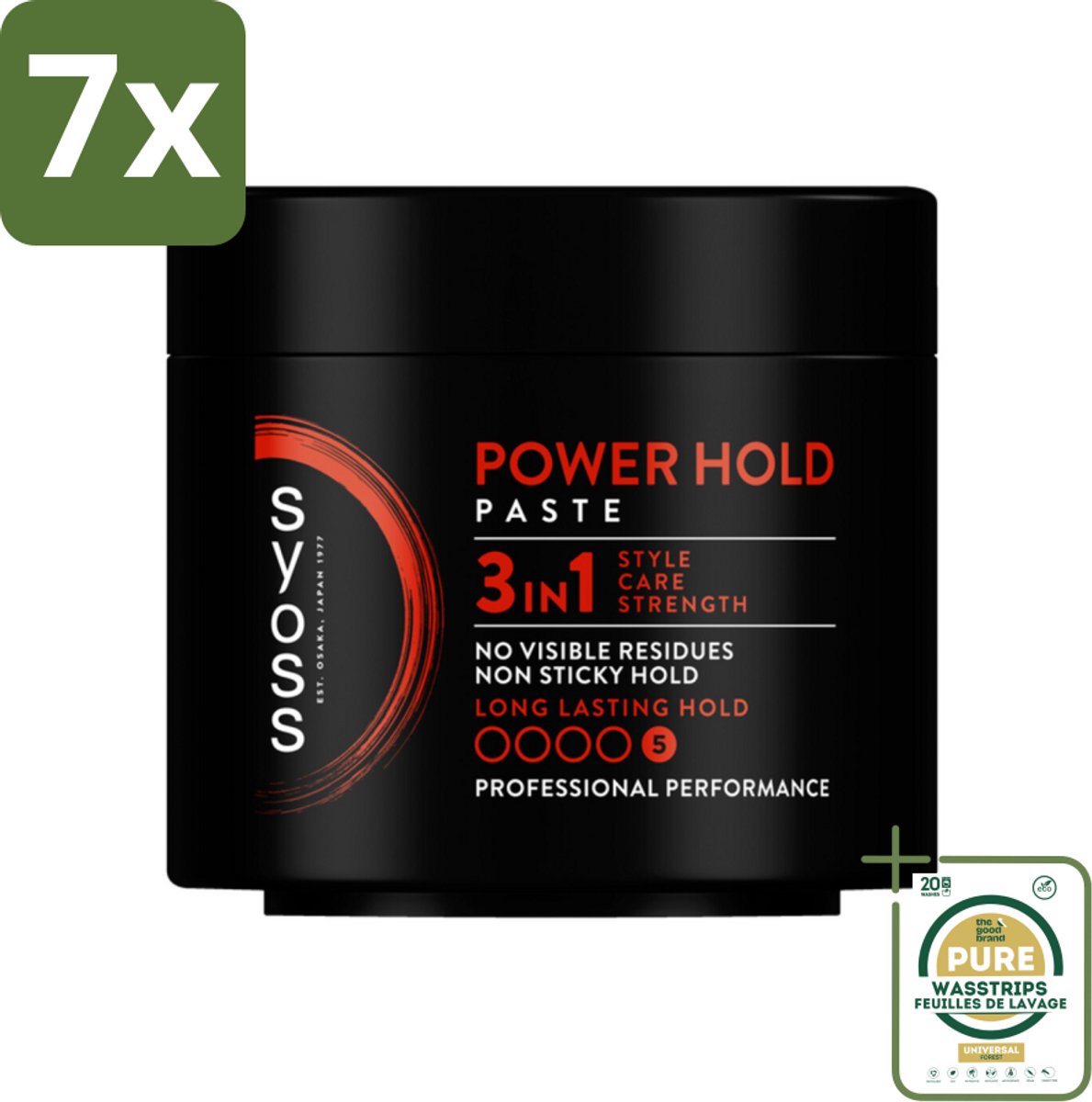 7 x SYOSS - Power hold 150 ml - Haarpaste - Sterke Fixatie - 150ml - Grootverpakking - Haarpaste - Haartypen - Haartypen Styling - Haartypen Fixatie - Haartypen Verzorging
