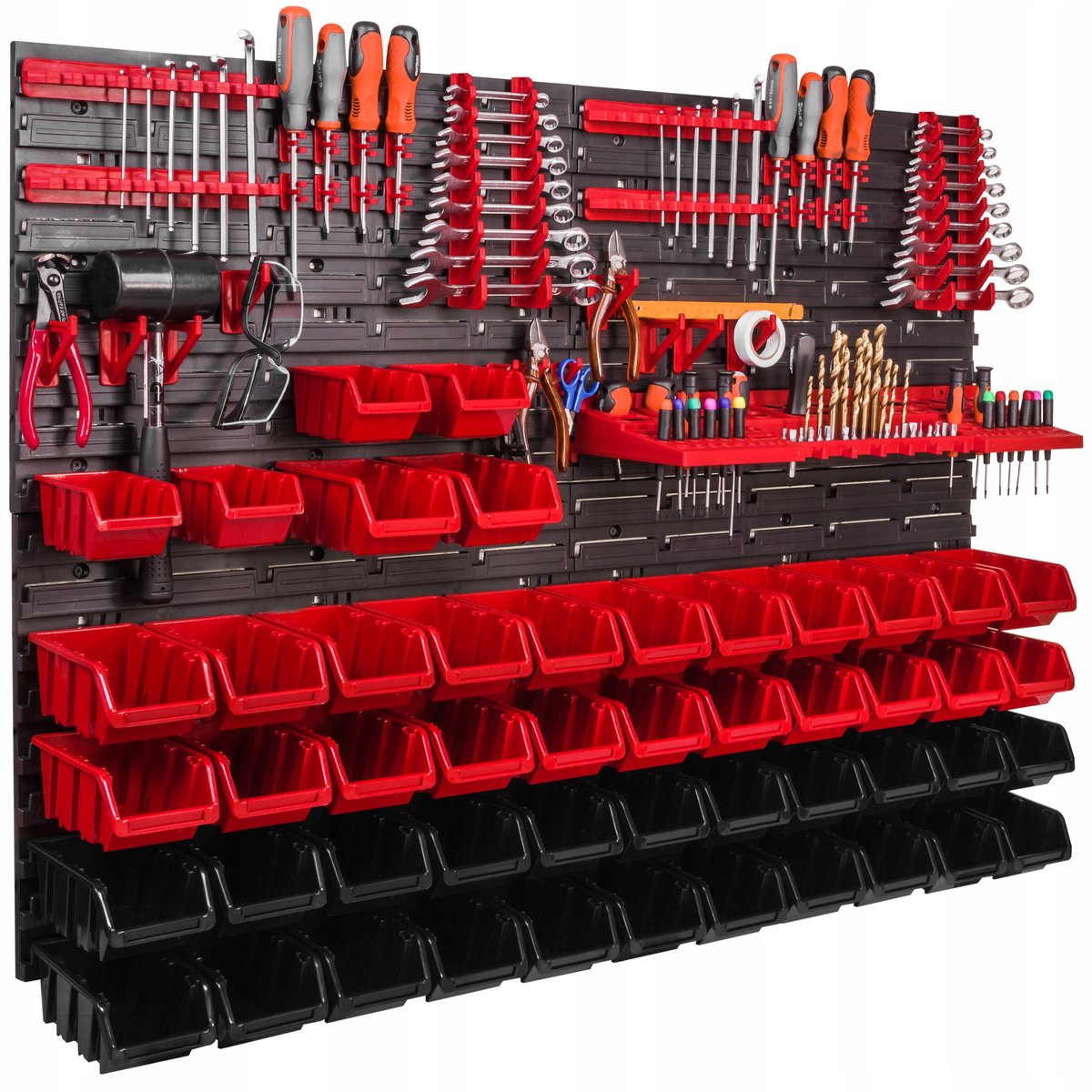 Gereedschapswand 115x78cm met 50 Bakjes & Ophangsystemen