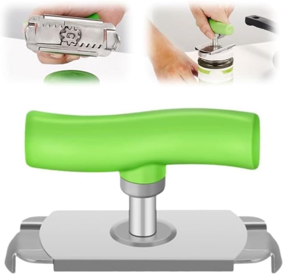 Dekselopener en glasopener - roestvrij staal - ergonomisch ontwerp - eenvoudig openen - ShopVlot
