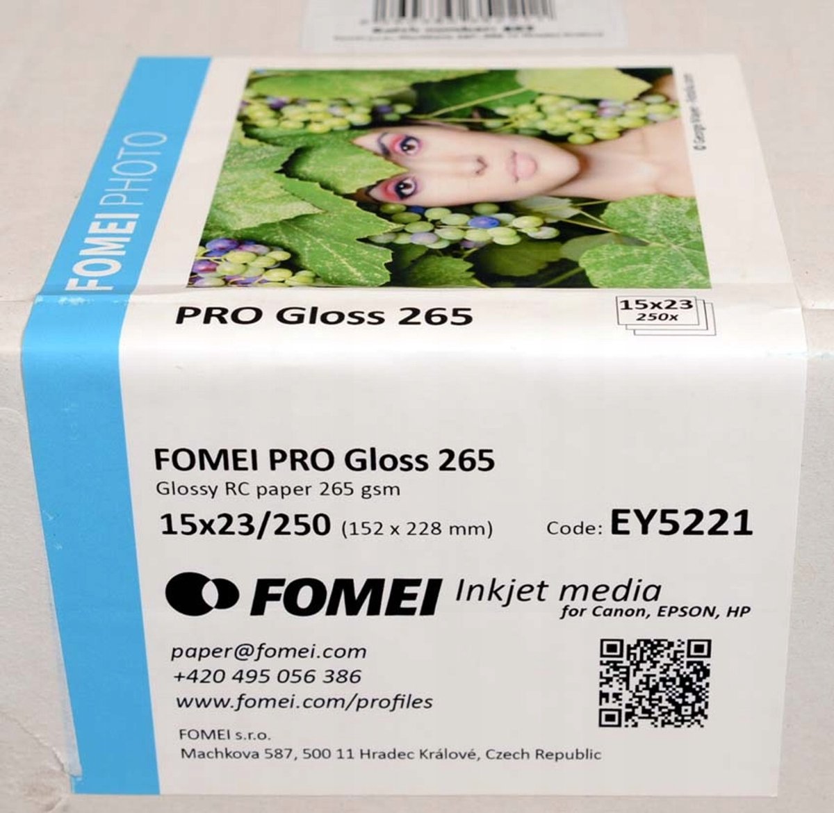 Merkloos Glanzend Fotopapier 15x23cm, 265g/m², 250 Vel