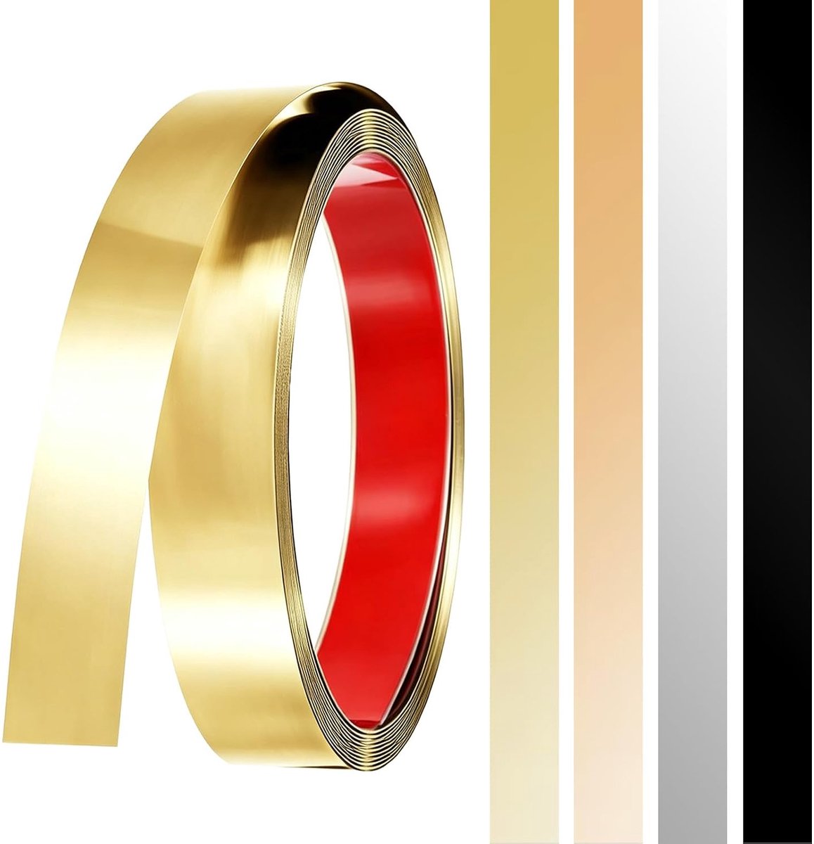 Metaal tape zelfklevend 6 m - RVS - Decoratieve strips - Ideaal voor wand en haard - ShopVlot