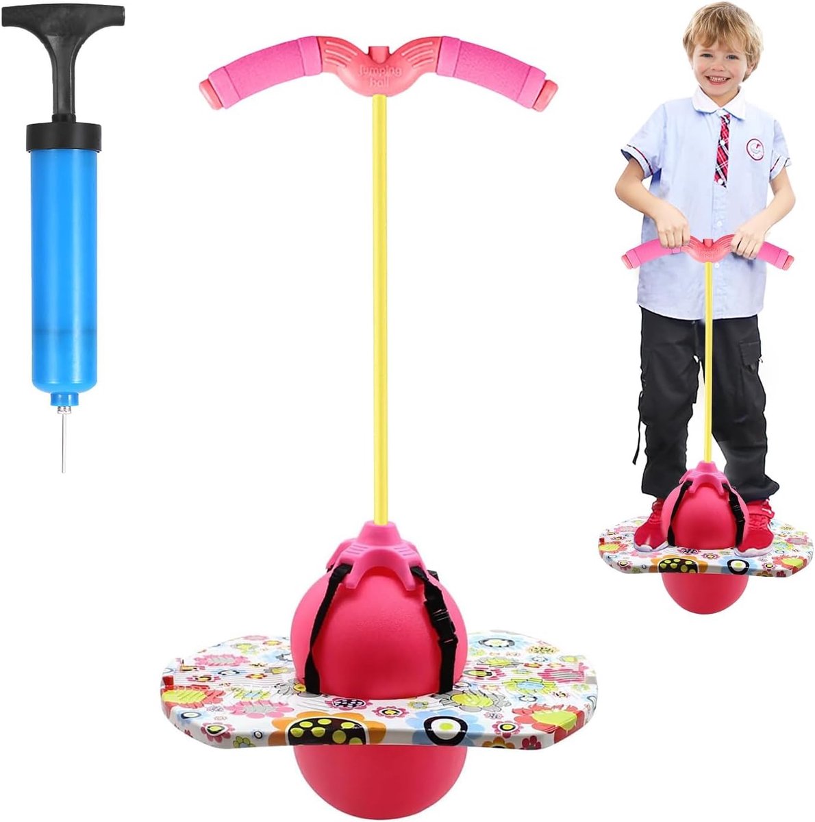 Pogo stick voor kinderen - hoog laadvermogen 100 kg - antislip handvat - balanstraining en gewicht verliezen - ShopVlot