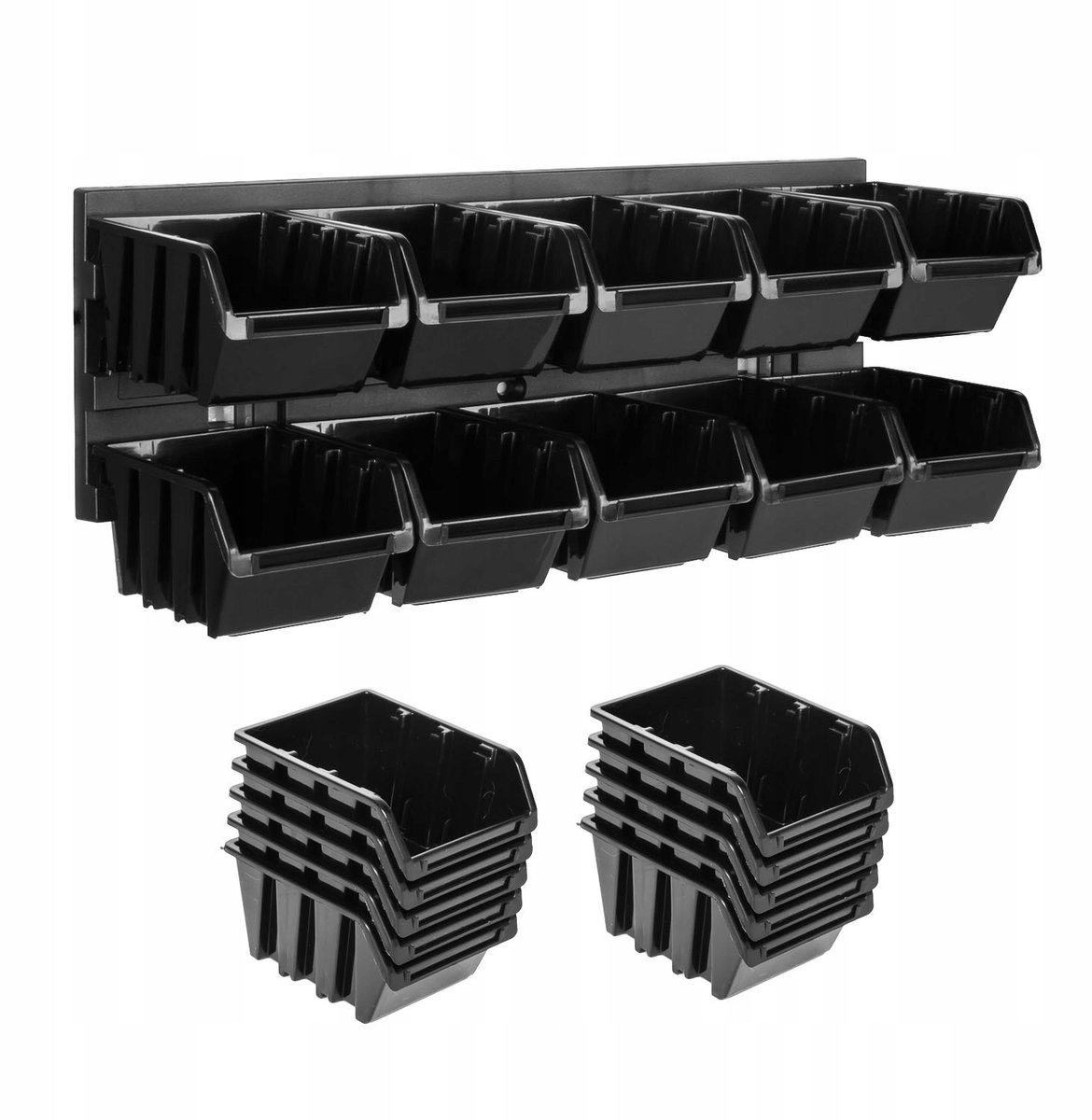 Gereedschapsbord 39x13 cm met 10 bakjes - Wandorganizer