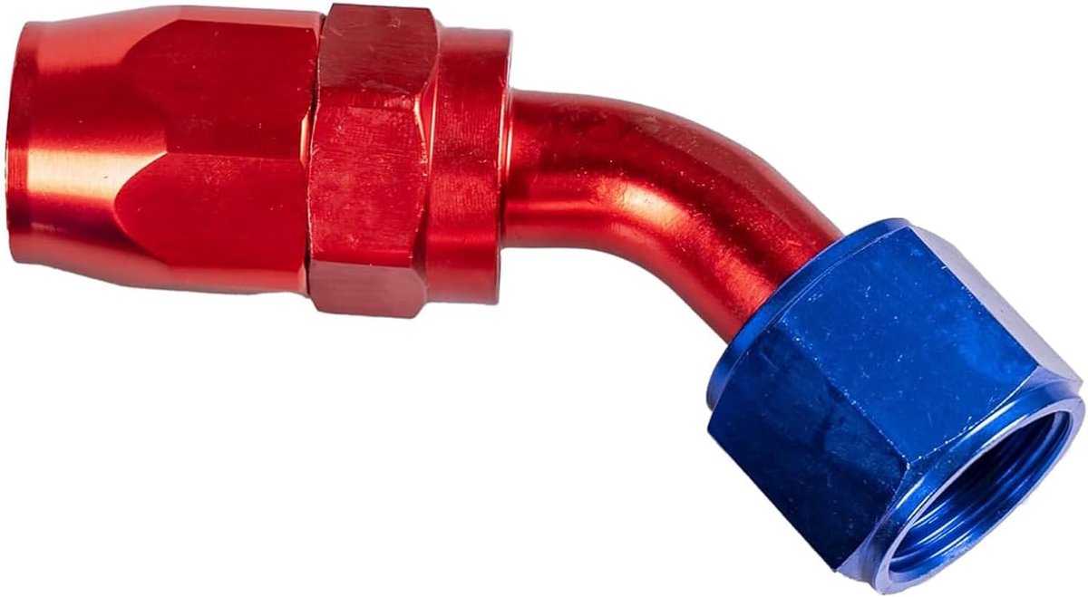 Hose connector 6AN 45 graden - aluminium - lichtgewicht - voor optimale afdichting - ShopVlot