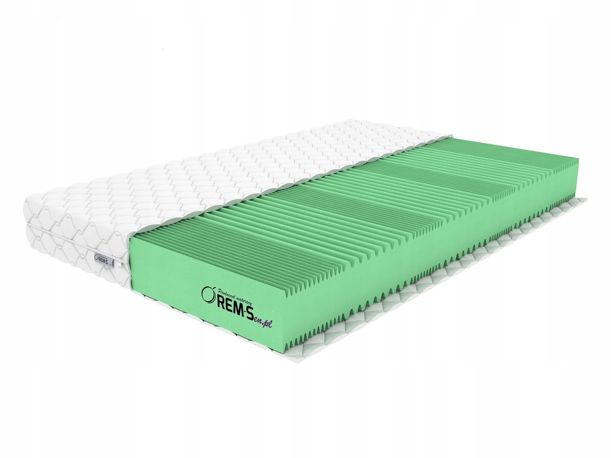 Zachte Matras 110x200x15cm H2 HR35kg/m3 met anti-allergische schoffels