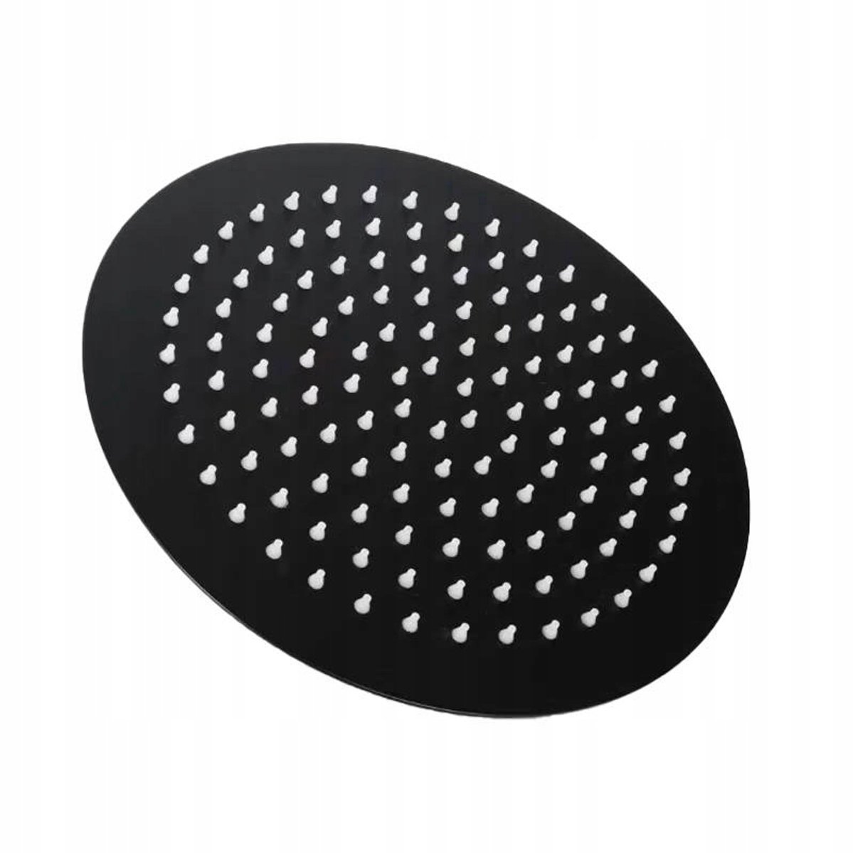 Merkloze Zwarte Ronde Douchekop 20cm - Ultra Slim & Anti-kalk