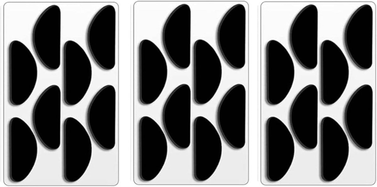 Zachte zelfklevende neuspads van schuim - 12 paar (24 stuks in totaal) - Neuspads voor brillen - Antislip sponsjes voor brillen - Zachte D-vormige antislip pads van schuim - Antislip pads voor zonnebrillen (zwart)