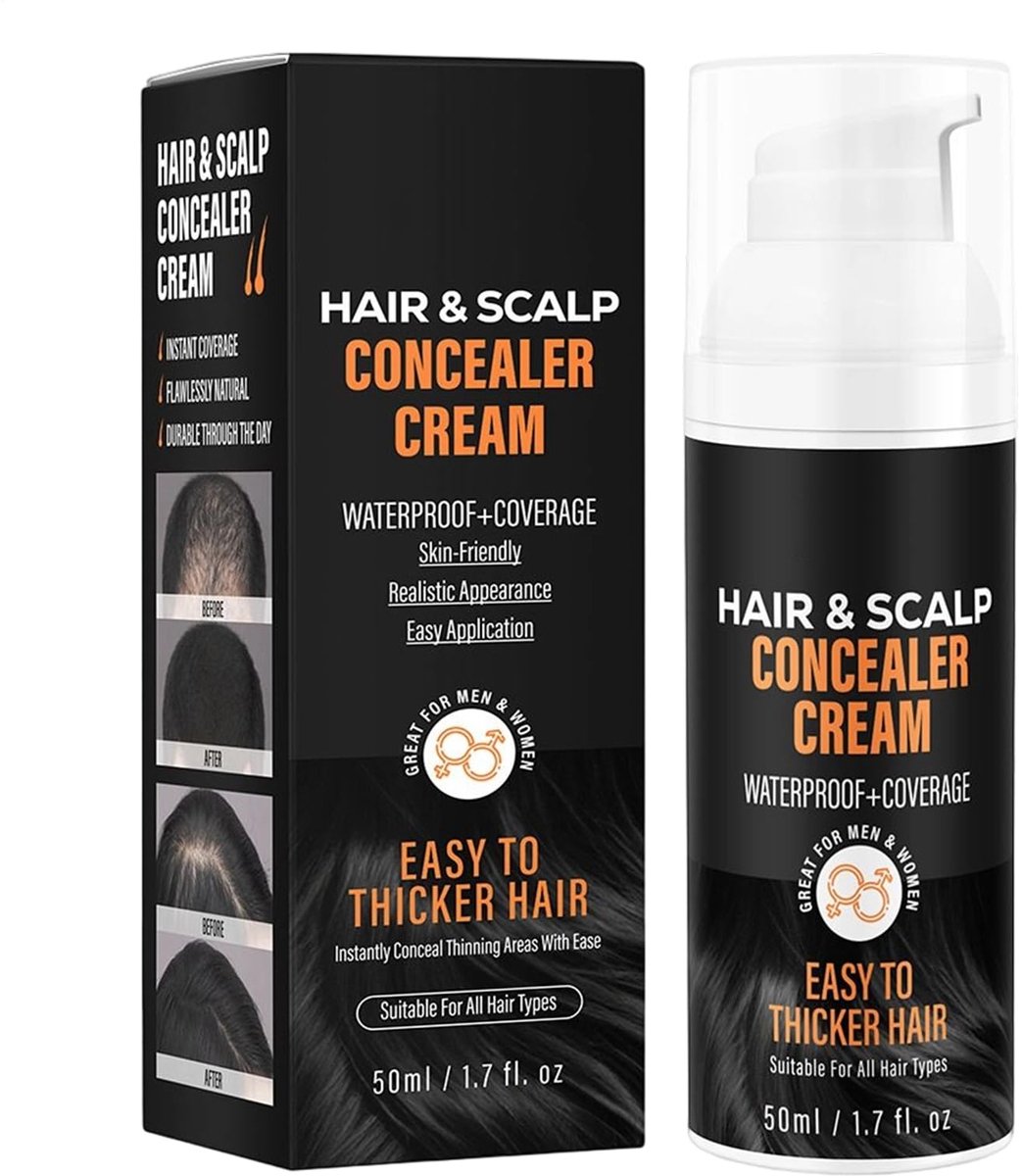 Bunee Hair & Scalp Concealer Cream Waterproof Plus Coverage 50ml Black