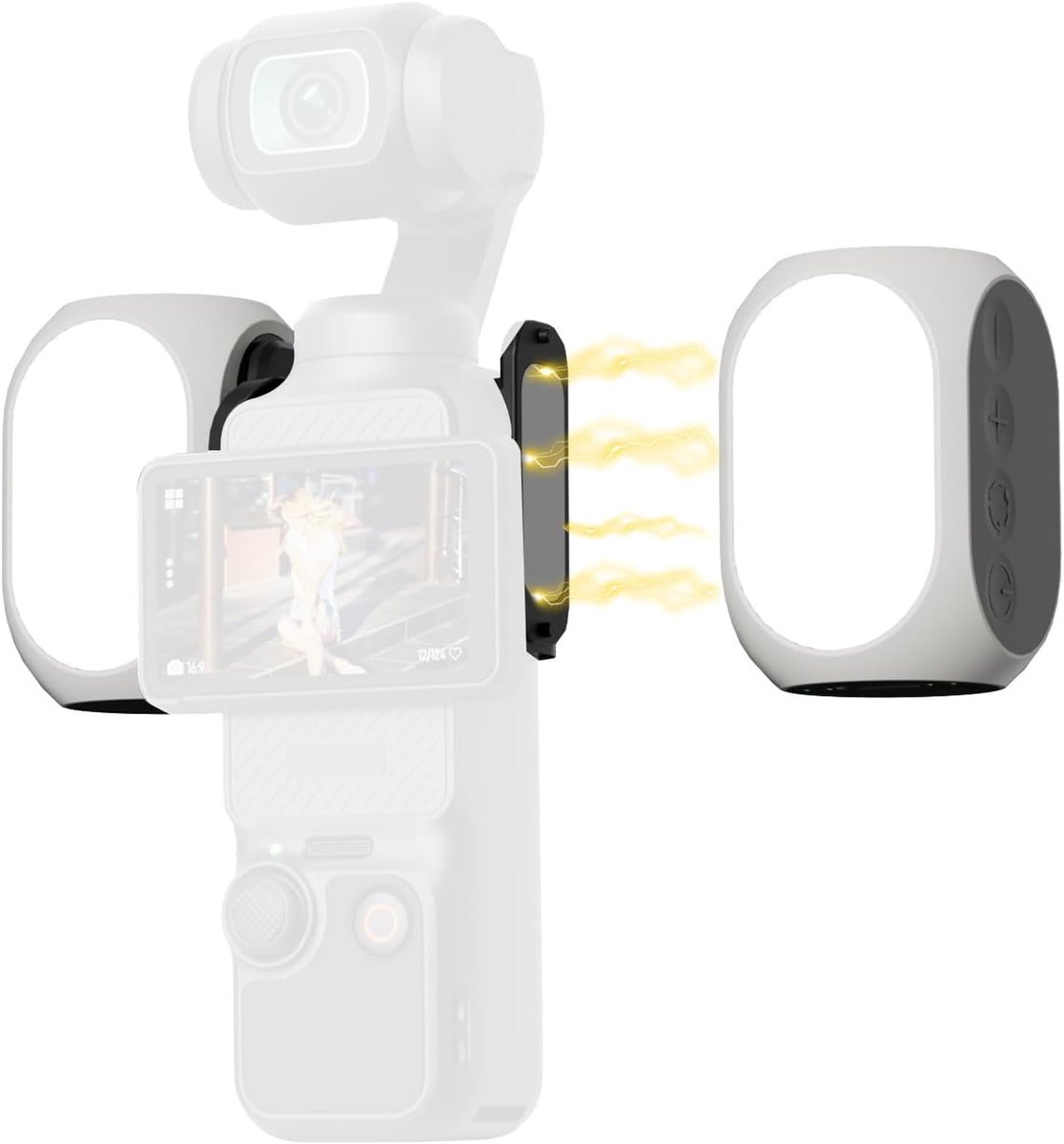Magnetische LED Lamp Set van 2 - 40 LED Lampjes - 3000K-6500K - 10 Helderheidsniveaus voor DJI Osmo Pocket 3 - ShopVlot