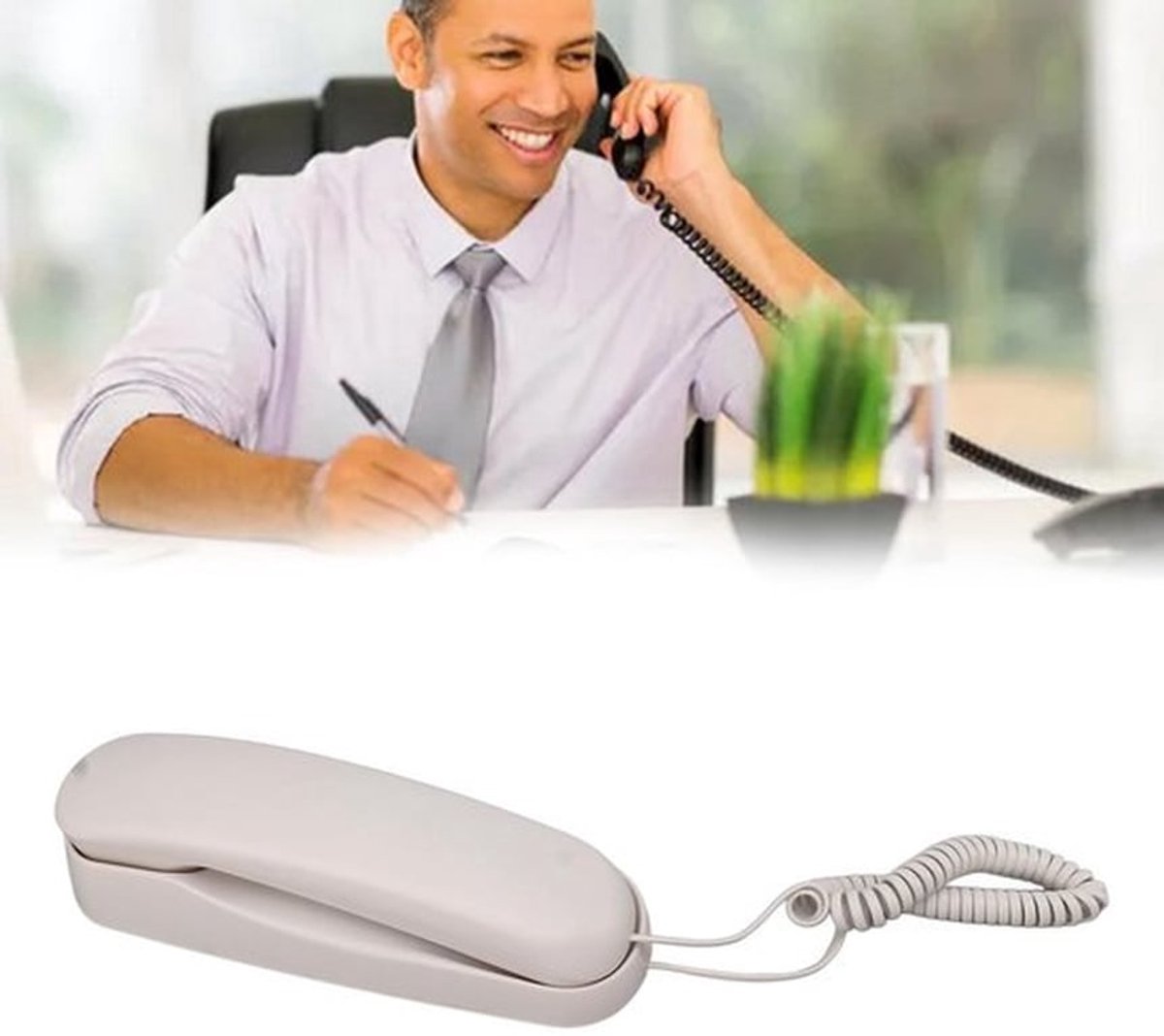 Wandtelefoon met vintage design - Lichtgewicht - Instelbaar volume - Duidelijke belervaring - Multifunctioneel - Ruimtebesparend - Muurtelefoon