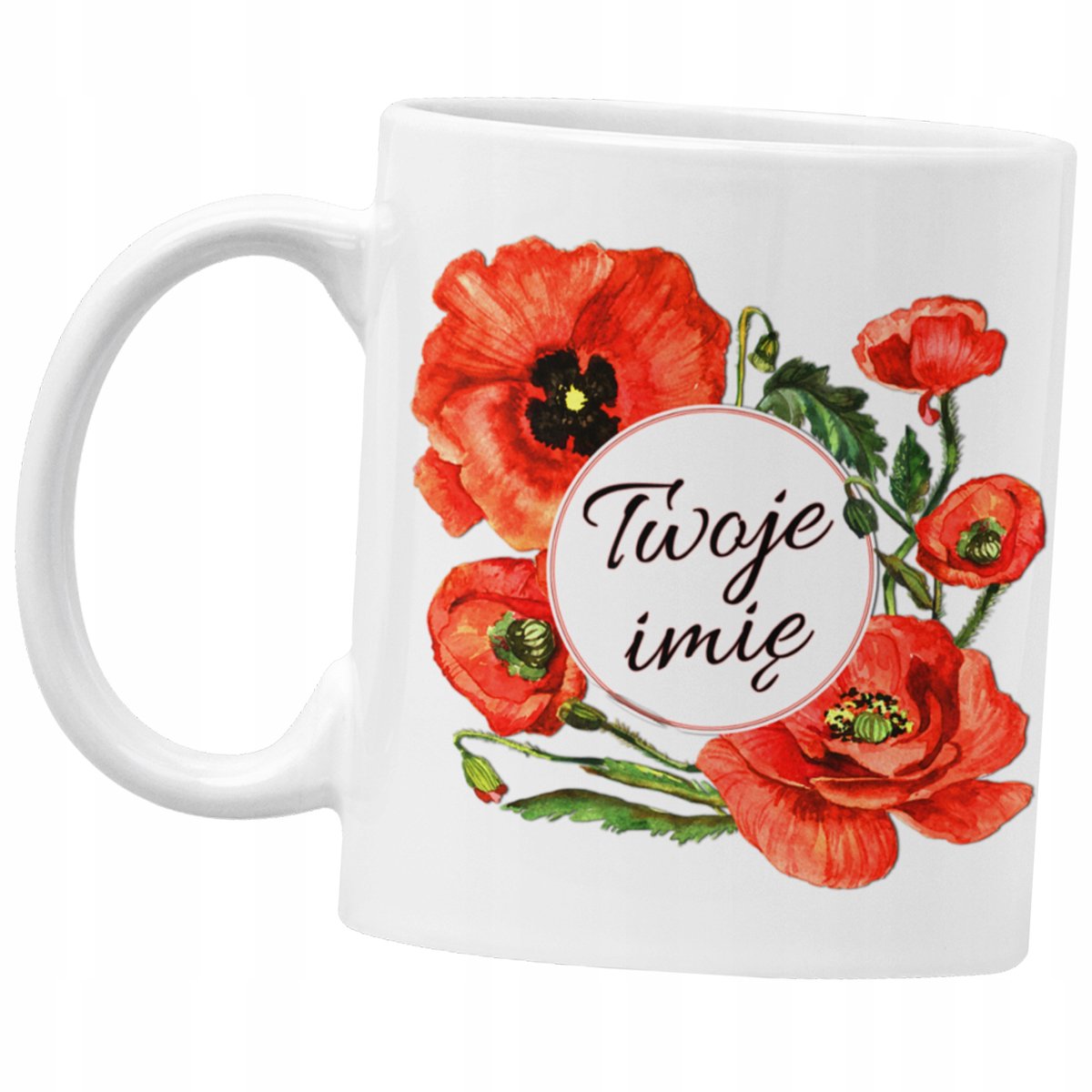 Merkloze Mok met Naam - Bloemendesign - Perfect Cadeau