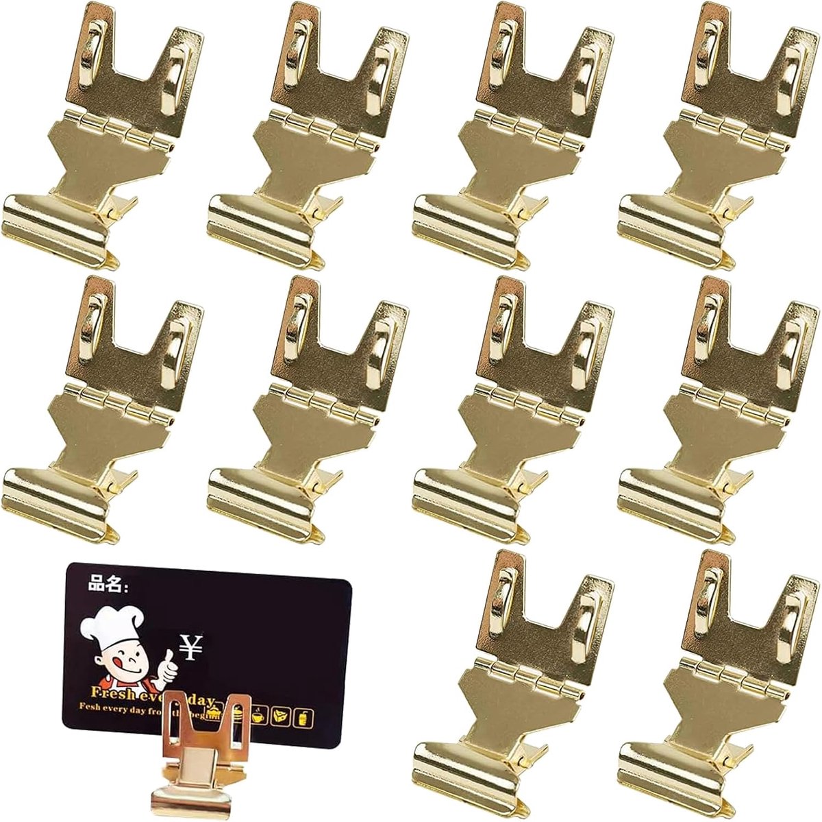10 stuks prijskaartjeshouder, 5,1 cm, prijskaartjesstandaard, clip, displaycliphouder, bordhouder, voor prijskaart - ShopVlot