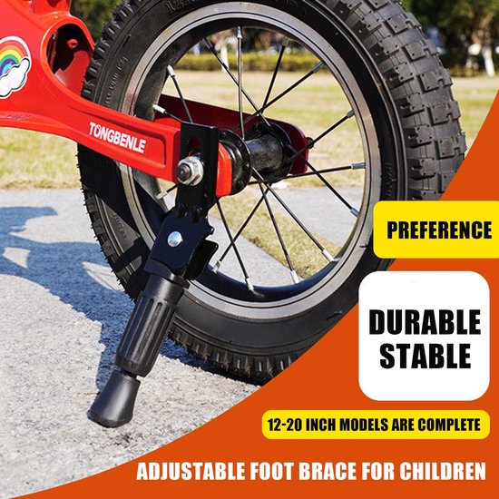 Fietsenstandaard voor kinderen, eenzijdig, roos, 18 inch — afbeelding 5