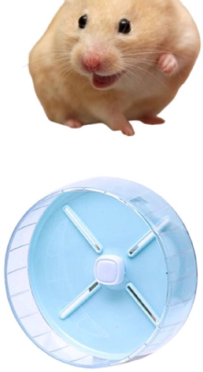 Hamsterwiel – Stille Hamster Oefenwielen – Antislip Veiligheid – 26cm Blauw – Hamster Loopwielen – Geschikt voor Gerbil Dwerg Syrische Ha…