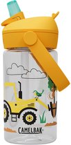 CamelBak Thrive Flip Straw Drinkfles Kids - 400 ml - Met Rietje - Waterfles - Transparant (Tractors and Trees)