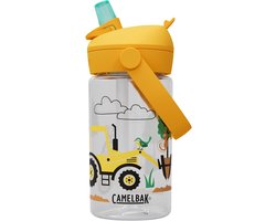 CamelBak Thrive Flip Straw Drinkfles Kids - 400 ml - Met Rietje - Waterfles - Transparant (Tractors and Trees)