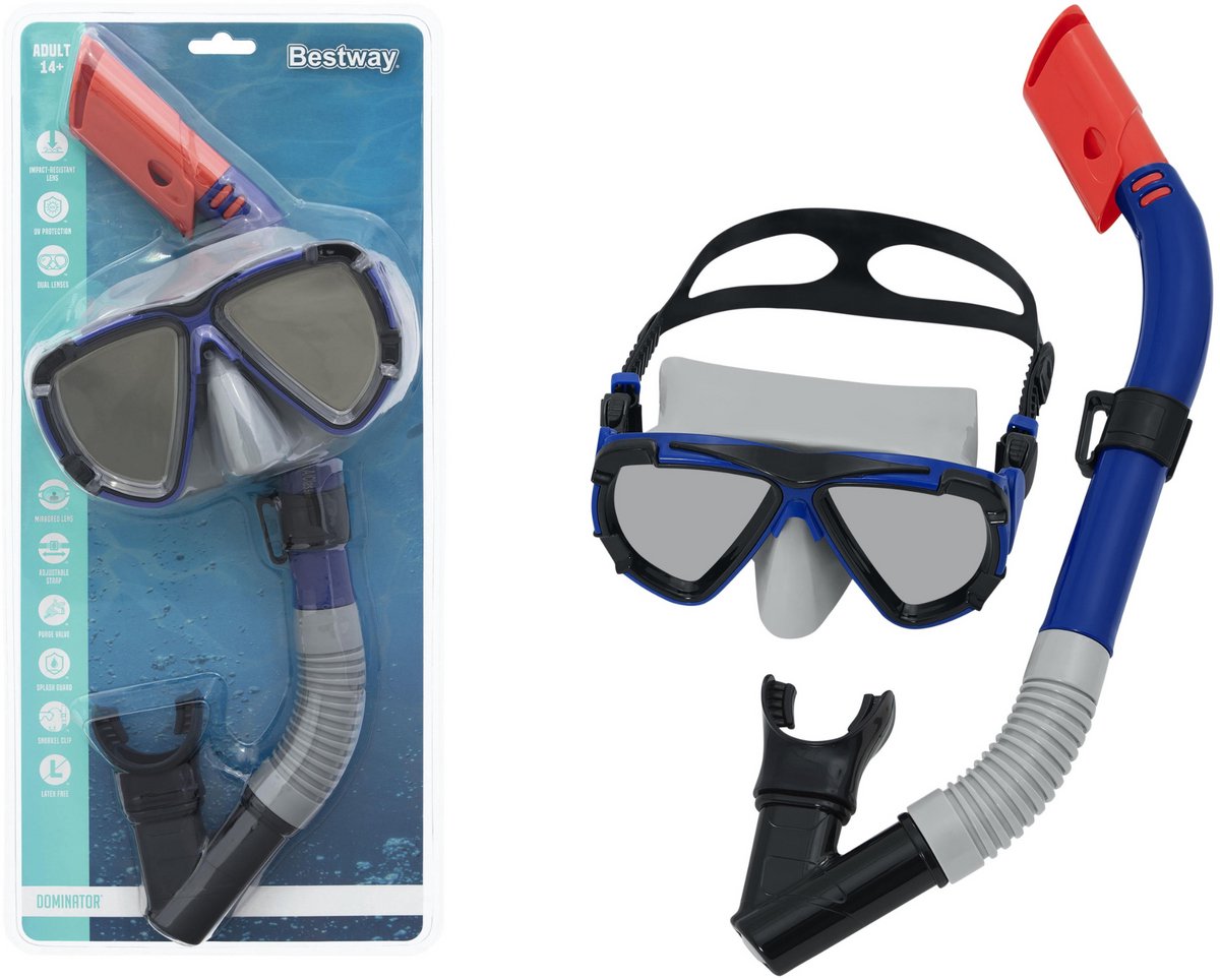Duikset Zwart Masker Snorkel Bestway 24053 - UNI